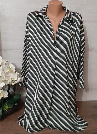 Невероятно крутая блузка блузка рубашка батал рубашка платье zara oversize оверсайз в полоску трендовая