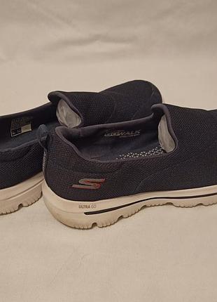 Сліпони мокасини skechers р.39 темно синій колір