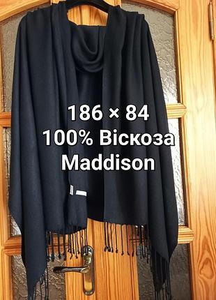Maddison большой шарф палантин черного цвета вискоза