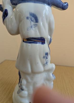 Статуэтка фарфоровая китайский рыболов винтажная