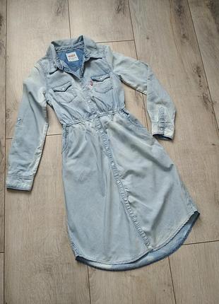 Платье рубашка джинсовое