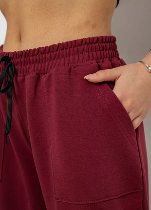 Спортивные штаны женские, цвет бордовый, 238r347