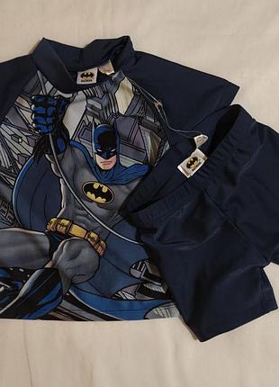 Купальный костюм для мальчика с уф-защитой batman lupilu 86/92