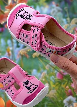 Детские текстильные тапочки (бирфюты) для девочки weestep 25-32р