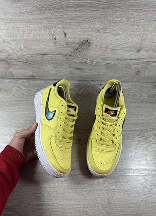 Чоловічі кросівки nike air force жовті шкіряні
