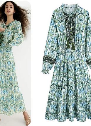 Платье zara в бохо стиле p m