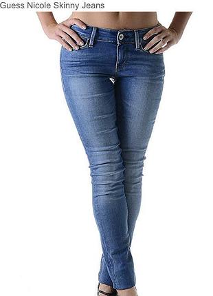 Шикарні оригінальні джинси синього кольору guess nicole skinny made in mauritius