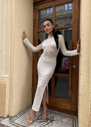 Силуетна ажурна сукня