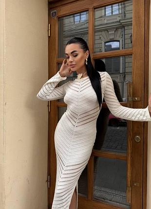 Силуетна ажурна сукня