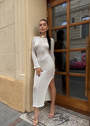 Силуетна ажурна сукня