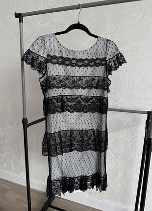 Жіноче плаття red valentino з чорного мережива