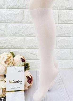 Білі капронові колготи для дівчинки