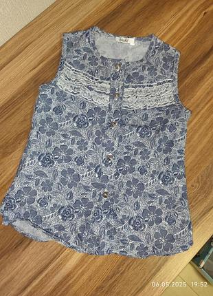 Блуза 140р. жилетка майка
