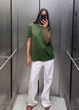 Zara футболка хакі