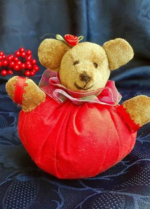 Мишка мягкая интерьерная игрушка ручная работа медвежонок мягконабивной