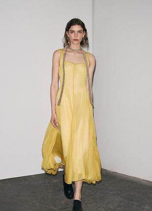 Сукня zara жовта, нова колекція