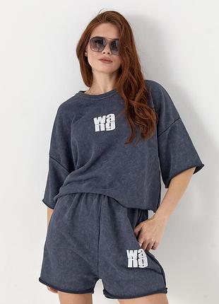 Спортивний костюм тай-дай з написом wang