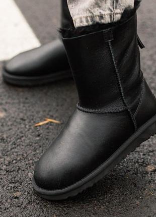 Ugg classic short чоботи з овчиною 🍏 зимові жіночі чобітки уггі