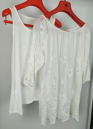 Блуза з майкою 100% шовк