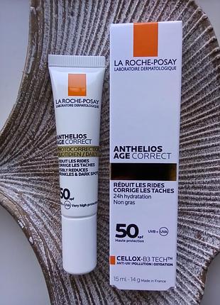 🧡la roche-posay age correct spf50 антивіковий сонцезахисний крем проти зморшок і пігментації
