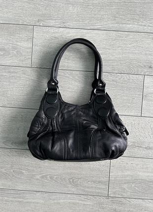 Чорна шкіряна сумка al dalil egypt черная кожаная сумка оригинал