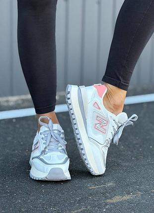 👟 жіночі кросівки білі з рожевим  👟