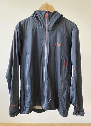 Куртка дощовик чоловіча rab kinetic alpine 2.0 сіра qwg-69-ant