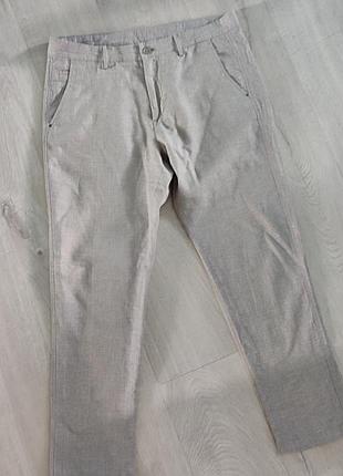 Брюки massimo dutti, льон, котон