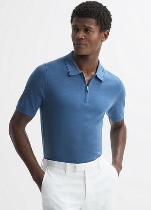 Вовняна футболка поло светр з коротким рукавом reiss шерстяная футболка поло свитер