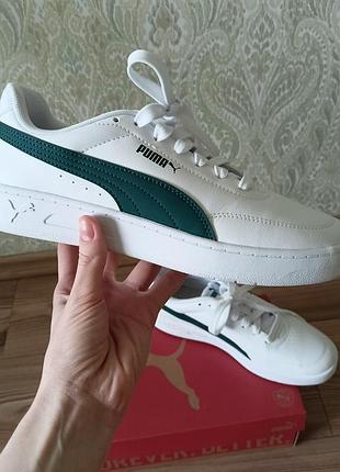 Белые кроссовки сникерсы кеды court classic clean sneakers unisex puma