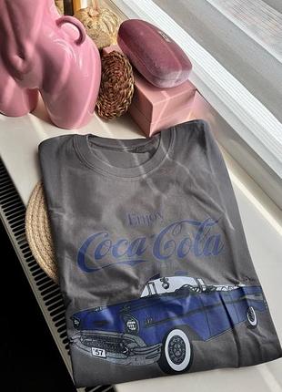 Графитная футболка в винтажном стиле оверсайз