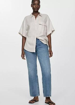 Льняная рубашка mango
