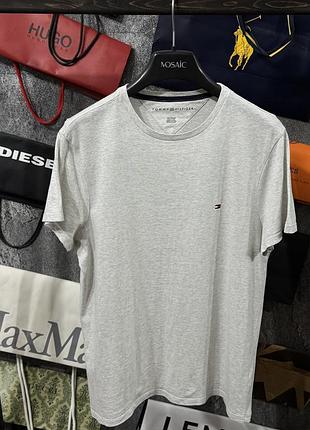 Футболка чоловіча жіноча tommy hilfiger сірий xs s