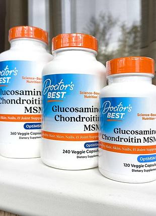 120/240/360 капсул глюкозамин, хондроитин и мсм с optimsm, сша