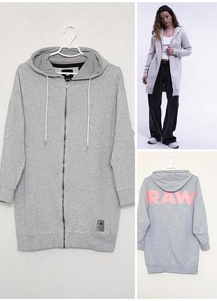 Удлиненное худи на молнии g star raw lajla hoodie zip sw dress wmn, p. s