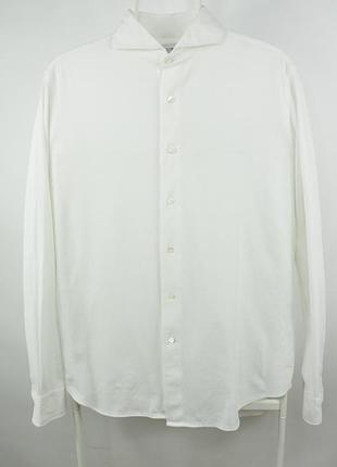 Японская рубашка kamakura Maker's shirt cotton linen white jerseyрдинery up