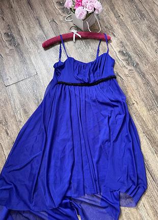 Нарядное вечернее платье с фантином и бисером