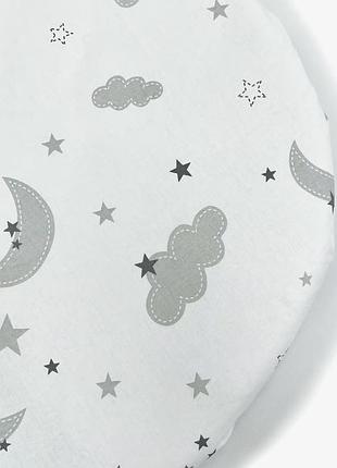 Простинь piccolino 72*72 см для круглого дитячого ліжка, наматрасник