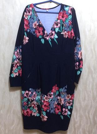 Сукня в купонний принт", р.56