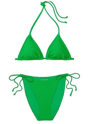 Victorias secret раздельный купальник mix match triangle bikini top green