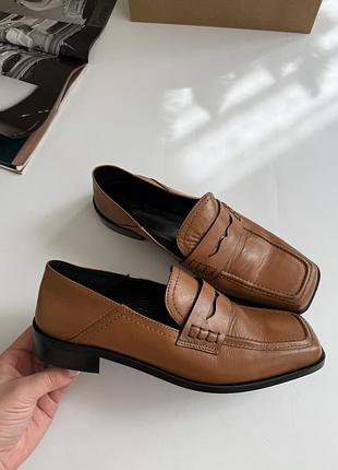 Шкіряні лофери massimo dutti