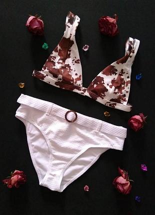Раздельный купальник asos животный принт