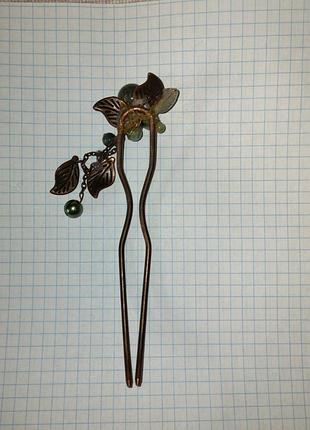 Заколка для волос, ручная работа.