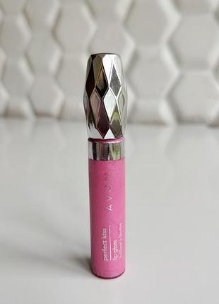 Блеск для губ от эйвон pink plush perfect kiss brilliant avon