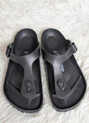 Жіночі шльопанці birkenstock босоніжки оригінал німеччина ортопедичні анатомічні чорні 36 р, 23 см