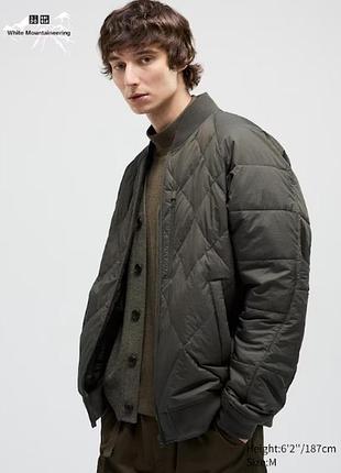 Пуховик-бомбер uniqlo коллаборация с white mountaineering