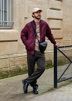 Пуховик-бомбер uniqlo коллаборация с white mountaineering