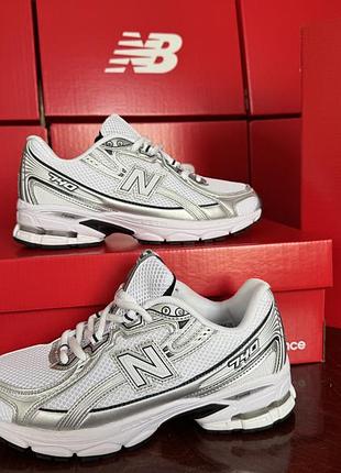 Кросівки чоловічі new balance 740, кросівки жіночі new balance, кросівки білі8 фото