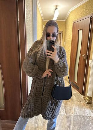 Кардиган, вязаний кардиган, кардиган ручної роботи, довгий кардиган