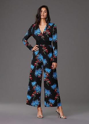 Комбінезон з шовком diane von furstenberg з квітковим принтом,